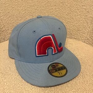 Blue Quebec Nordiques Fitted Hat